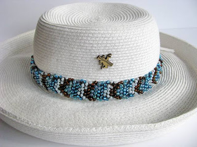 Bead Knitting Hatband