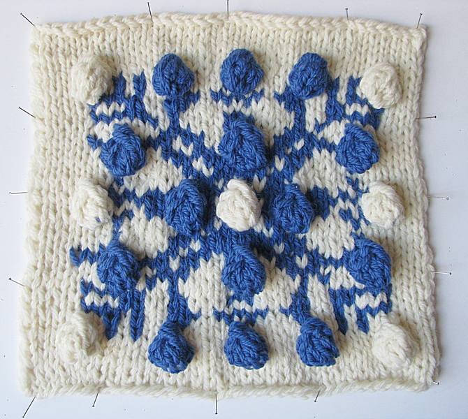 Bobble Snowflake Hotpad (unfelted)