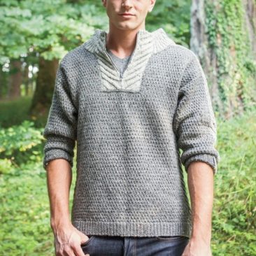 Men's Staghorn Waffle Sweater front